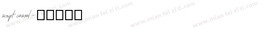 script casual字体转换